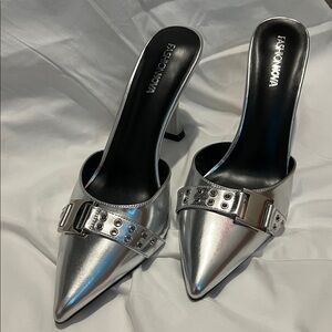 NEW Fashion Nova Silver Women's Heels
